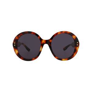 Gucci Tortoiseshell Round Sunglasses with Dark Lenses